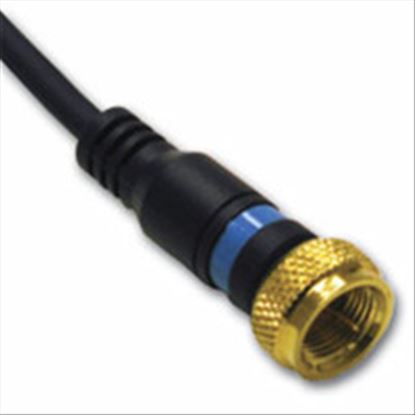 C2G 1.5ft Velocity™ Mini-Coax F-type Cable coaxial cable 17.7" (0.45 m) Blue1