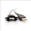 C2G 2ft USB 2.0 A Male to A Female Panel Mount Cable USB cable 23.6" (0.6 m) USB A Black3