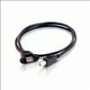 C2G 2ft USB 2.0 A Female to B Male Panel Mount Cable USB cable 23.6" (0.6 m) USB A USB B Black2