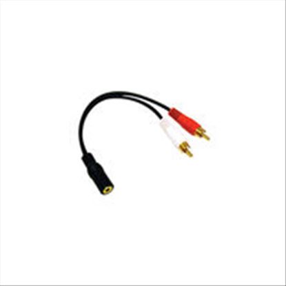 C2G 6in 3.5mm Stereo F / RCA M Y-Cable audio cable 5.91" (0.15 m) 2 x RCA Black1