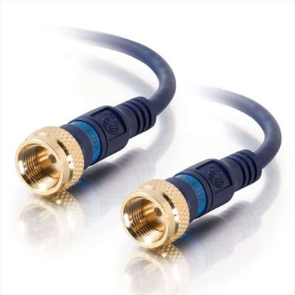C2G Velocity Mini-Coax coaxial cable 36" (0.914 m) F-type Blue1