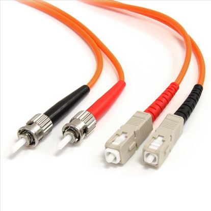 StarTech.com 2m Multimode Duplex ST-SC fiber optic cable 78.7" (2 m) Orange1