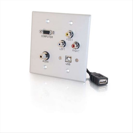 C2G 40545 outlet box Silver1