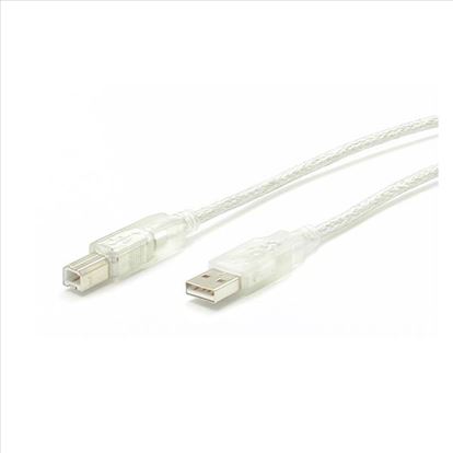 StarTech.com 10 ft. Transparent A-B M/M USB cable 120.1" (3.05 m)1