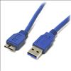 StarTech.com USB3SAUB3 USB cable 35.4" (0.9 m) USB A Micro-USB B Blue1