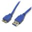 StarTech.com USB3SAUB3 USB cable 35.4" (0.9 m) USB A Micro-USB B Blue1