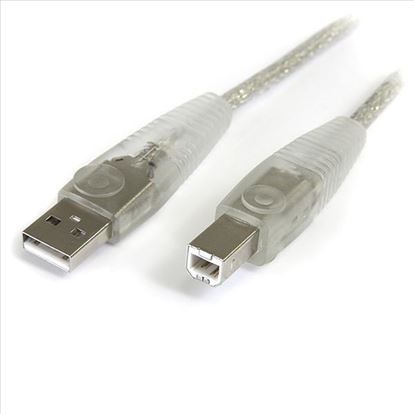 StarTech.com 15 ft. Transparent USB 2.0 Cable A-B M/M USB cable 179.9" (4.57 m)1