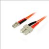 StarTech.com 50FIBLCSC1 fiber optic cable 39.4" (1 m) LC SC OM2 Orange1