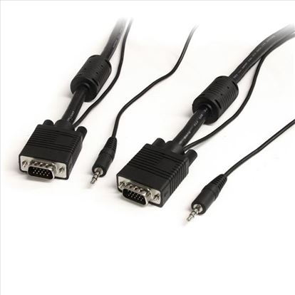 StarTech.com MXTHQMM25A video cable adapter 300" (7.62 m) VGA (D-Sub) + 3.5mm Black1