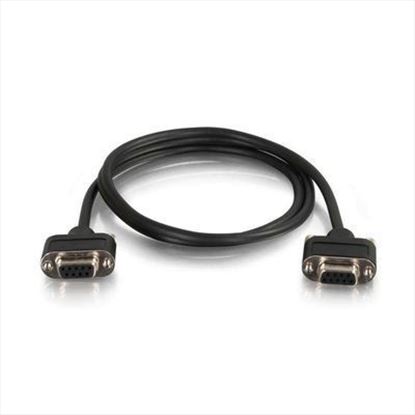 C2G 75ft CMG-Rated DB9 Low Profile serial cable Black 900" (22.9 m)1