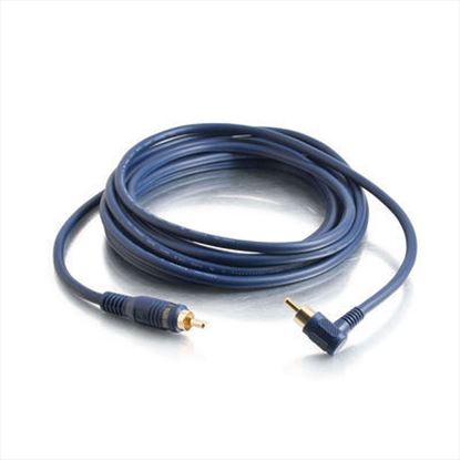 C2G 25ft Velocity Right Angled audio cable 300" (7.62 m) RCA Blue1