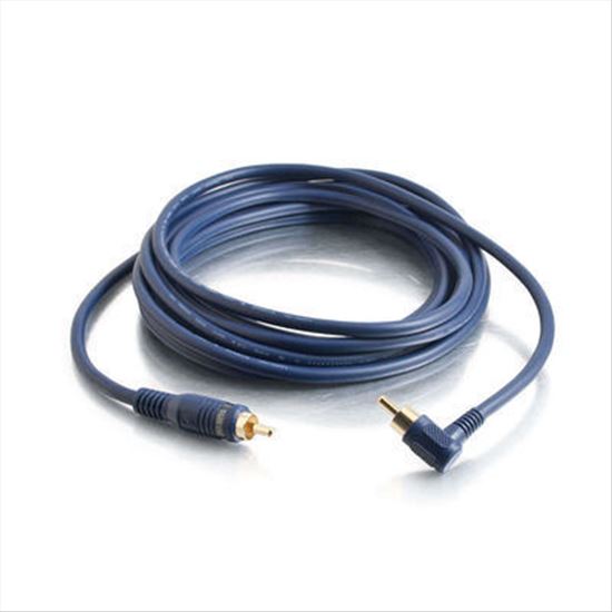C2G 25ft Velocity Right Angled audio cable 300" (7.62 m) RCA Blue1