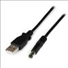 StarTech.com USB2TYPEN1M power cable Black 39.4" (1 m) USB A Barrel type N1