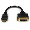 StarTech.com HDDVIMF8IN video cable adapter 7.87" (0.2 m) HDMI DVI-D Black1
