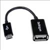 StarTech.com UUSBOTG USB cable 5" (0.127 m) USB 2.0 Micro-USB B USB A Black1