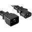 Picture of Unirise C13 - C20, 2ft Black 23.6" (0.6 m) C13 coupler C20 coupler