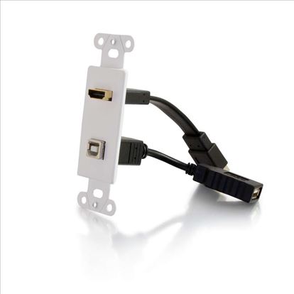 C2G 39702 cable gender changer HDMI F, USB-B F HDMI F, USB-A F White1