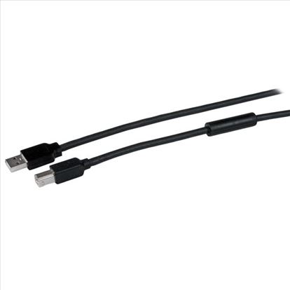 StarTech.com 15m USB 2.0, M/M USB cable 590.6" (15 m) USB A USB B Aluminum, Black1