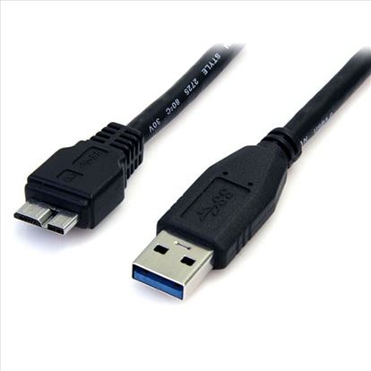 StarTech.com USB3AUB50CMB USB cable 19.7" (0.5 m) USB 3.2 Gen 1 (3.1 Gen 1) USB A Micro-USB B Black1