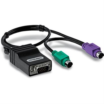 Trendnet TK-CAT5P PS/2 cable 15.7" (0.4 m) 2x 6-p Mini-DIN Black1