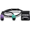 Trendnet TK-CAT5P PS/2 cable 15.7" (0.4 m) 2x 6-p Mini-DIN Black2