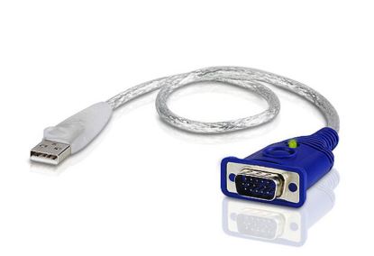 ATEN 2A-130G video cable adapter 13.8" (0.35 m) USB Type-A VGA (D-Sub) Blue, Silver1