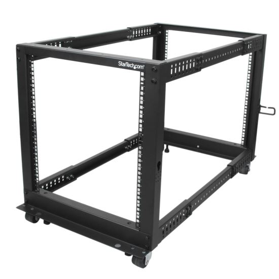 StarTech.com 4POSTRACK12U rack cabinet 12U Freestanding rack Black1