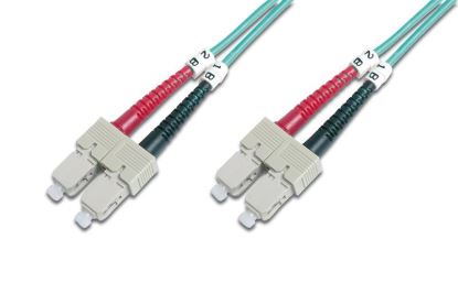 AddOn Networks SC - SC, LOMM, OM4, 2m fiber optic cable 78.7" (2 m) OFC Turquoise1