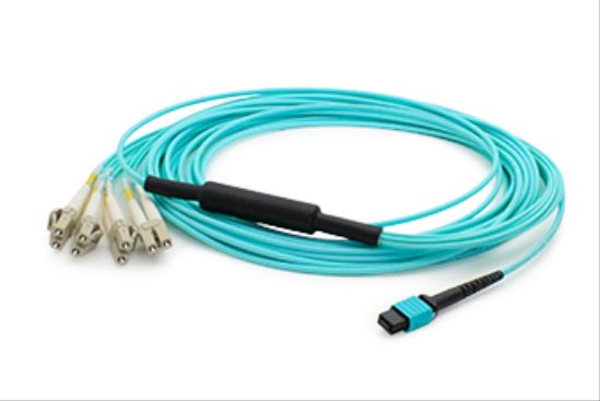 AddOn Networks 10m MPO - 4xLC fiber optic cable 393.7" (10 m) MPO/MTP LC OM3 Blue1