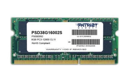 Patriot Memory 8GB PC3-12800 memory module 1 x 8 GB DDR3 1600 MHz1