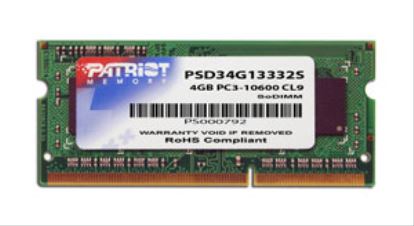 Patriot Memory 4GB DDR3 SODIMM memory module 1 x 4 GB 1333 MHz1