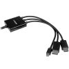 StarTech.com DPMDPHD2HD video cable adapter 78.7" (2 m) DisplayPort + Mini DisplayPort + HDMI HDMI + USB Black3