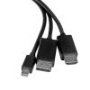 StarTech.com DPMDPHD2HD video cable adapter 78.7" (2 m) DisplayPort + Mini DisplayPort + HDMI HDMI + USB Black4
