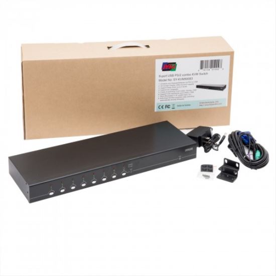 Sybya Apollo Office Systems. SYBA SY-KVM50083 KVM switch Rack mounting Black