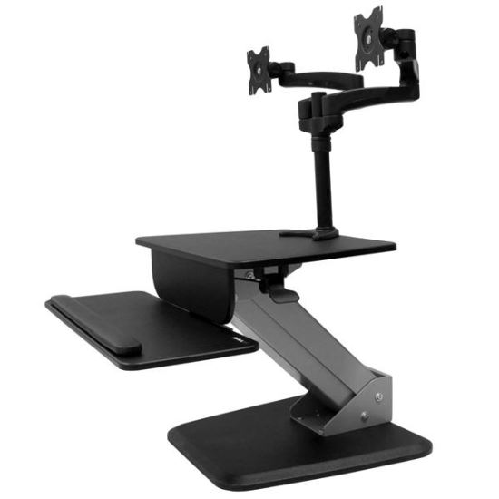 StarTech.com BNDSTSDUAL multimedia cart/stand Black Flat panel Multimedia stand1