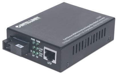 Intellinet 510547 network media converter 100 Mbit/s Single-mode Black1