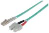 Intellinet 750912 fiber optic cable 39.4" (1 m) LC SC OM3 Aqua color1