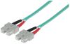 Intellinet 751100 fiber optic cable 118.1" (3 m) SC OM3 Aqua color1