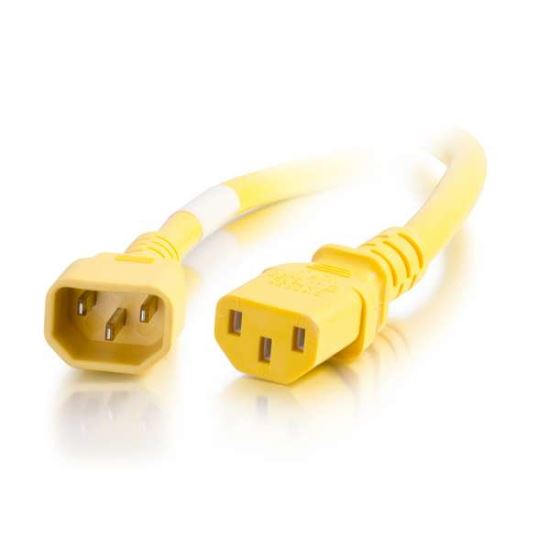 C2G 17526 power cable Yellow 11.8" (0.3 m) C13 coupler C14 coupler1