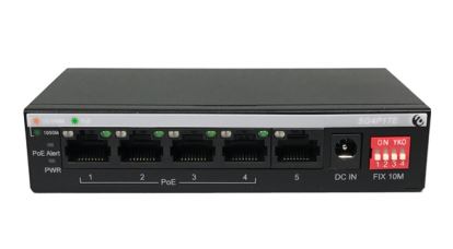 Amer Networks SG4P1TE network switch Unmanaged Gigabit Ethernet (10/100/1000) Power over Ethernet (PoE) Black1