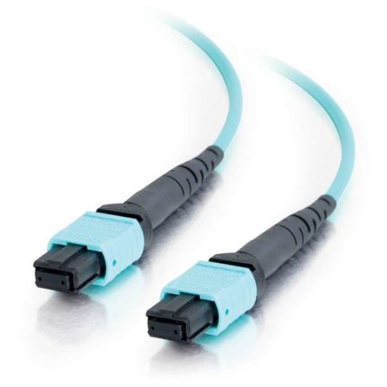 C2G 10m, 2xMPO fiber optic cable 393.7" (10 m) MPO OFNR OM4 Turquoise1