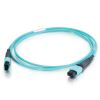 C2G 10m, 2xMPO fiber optic cable 393.7" (10 m) MPO OFNR OM4 Turquoise3