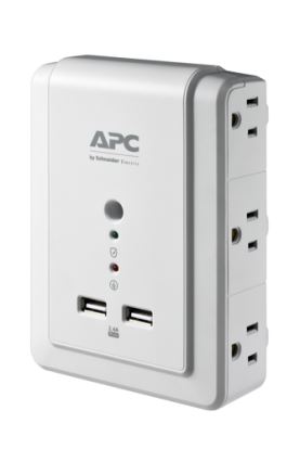 APC P6WU2 surge protector White 6 AC outlet(s) 120 V1