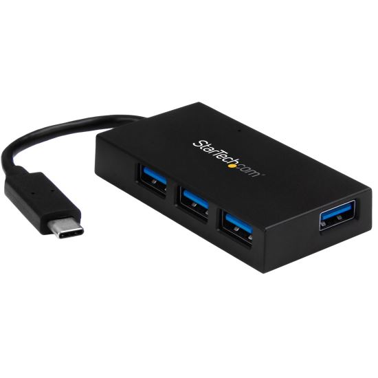 StarTech.com HB30C4AFS interface hub USB 3.2 Gen 1 (3.1 Gen 1) Type-C 5000 Mbit/s Black1