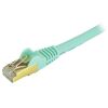 Picture of StarTech.com C6ASPAT6INAQ networking cable Turquoise 7.87" (0.2 m) Cat6a