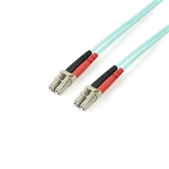 Picture of StarTech.com 450FBLCLC3 InfiniBand/fibre optic cable 118.1" (3 m) LC Aqua color