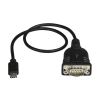 Picture of StarTech.com ICUSB232PROC serial cable Black 15.7" (0.4 m) USB C DB-9