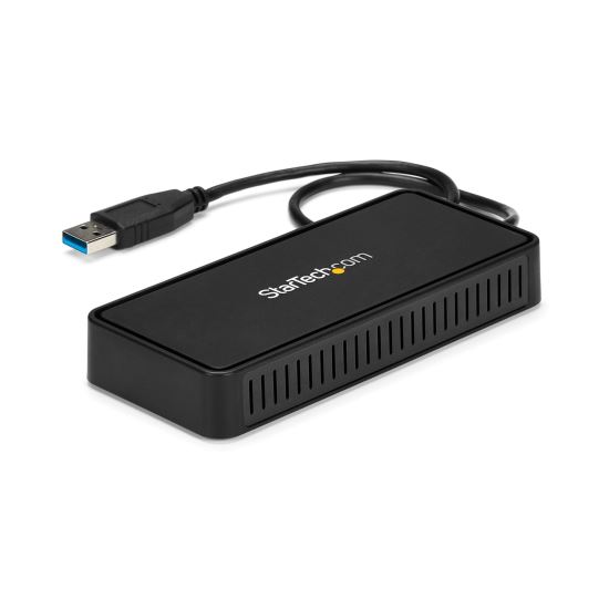 Picture of StarTech.com USBA2DPGB laptop dock/port replicator Wired USB 3.2 Gen 1 (3.1 Gen 1) Type-A Black