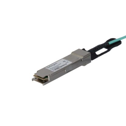 Picture of StarTech.com QSFP40GAO30M fiber optic cable 1181.1" (30 m) QSFP+ Black