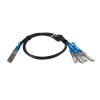 Picture of StarTech.com QSFP4SFPPC1M networking cable Black 39.4" (1 m)